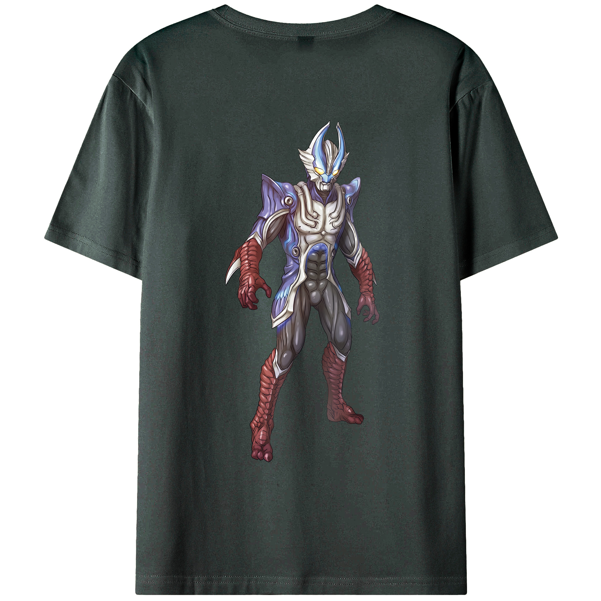 （画像用） ウルトラマン Ultraman 綿100％ メンズ半袖Tシャツ（バックプリント） 通気性